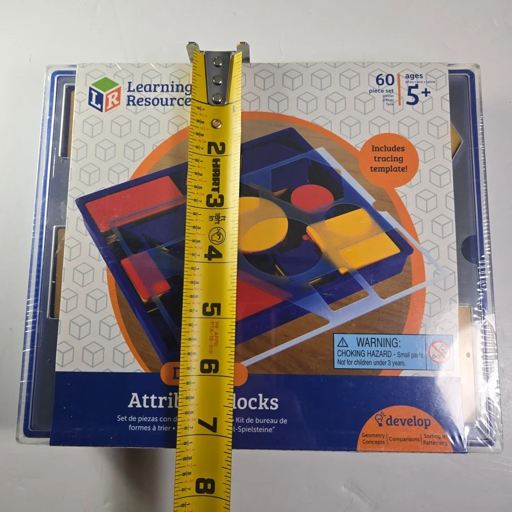 Learning Resources Desk Set Attribute Blocks 60 Piece Educational Toy Age 5 Plus